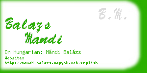 balazs mandi business card
