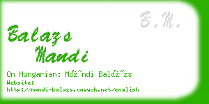 balazs mandi business card